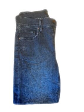 Ann Taylor Factory Petite Indigo Blue Denim Jeans with Branded Button